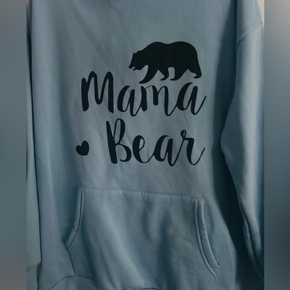 Light Blue “Mama Bear” Soft Hoodie 0XL - Picture 2 of 4